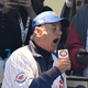 A non-socially-distanced Bill Murray performing similar duties during the Cubs’ World Series run back in 2016.
